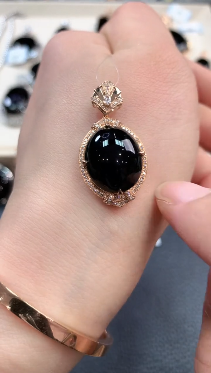 【闪购商品】翡翠吊坠(不含链)18K金镶嵌m63不退换