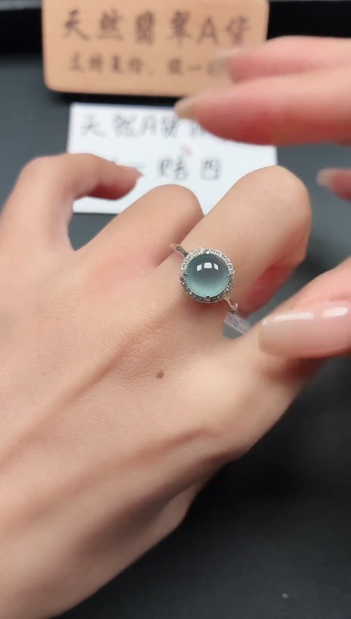 银S925镶嵌戒指翡翠11111