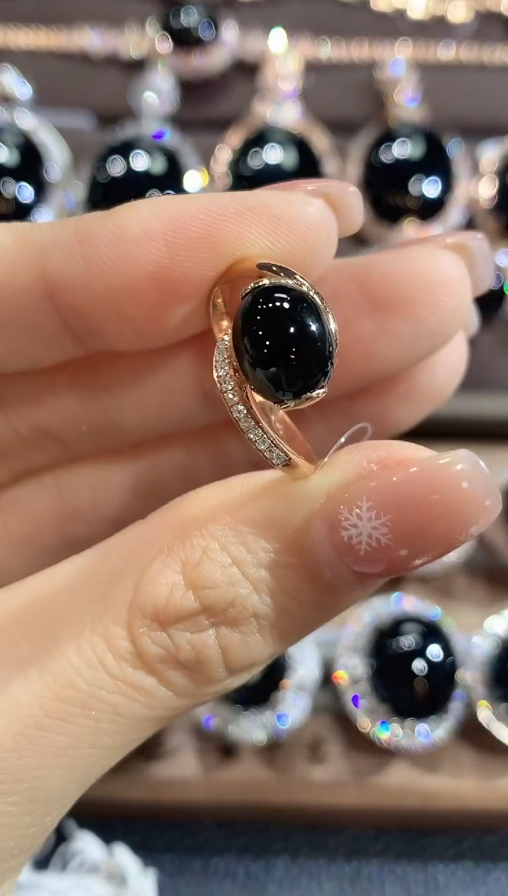 18K金镶嵌戒指翡翠A13翡翠