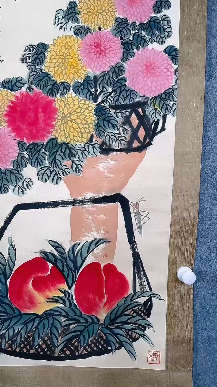 绘画吕*波V240607-1-53 菊 3.5平尺 纸本立轴