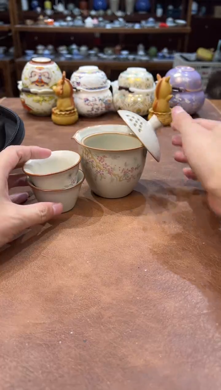 真的很便宜会开片的旅行茶具