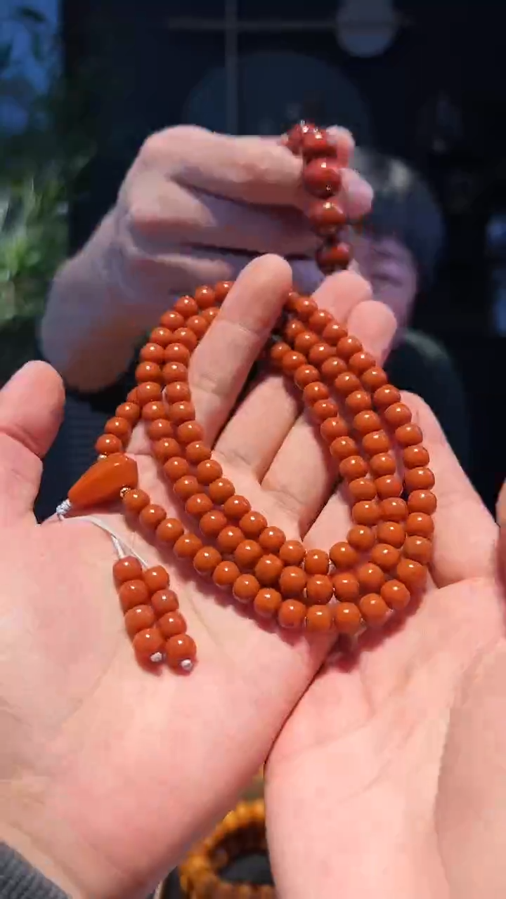 【闪购商品】南红玛瑙手串未镶嵌7+柿子黄108