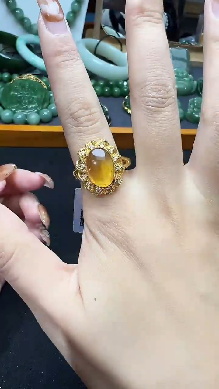 【闪购商品】琥珀戒指未镶嵌21戒指