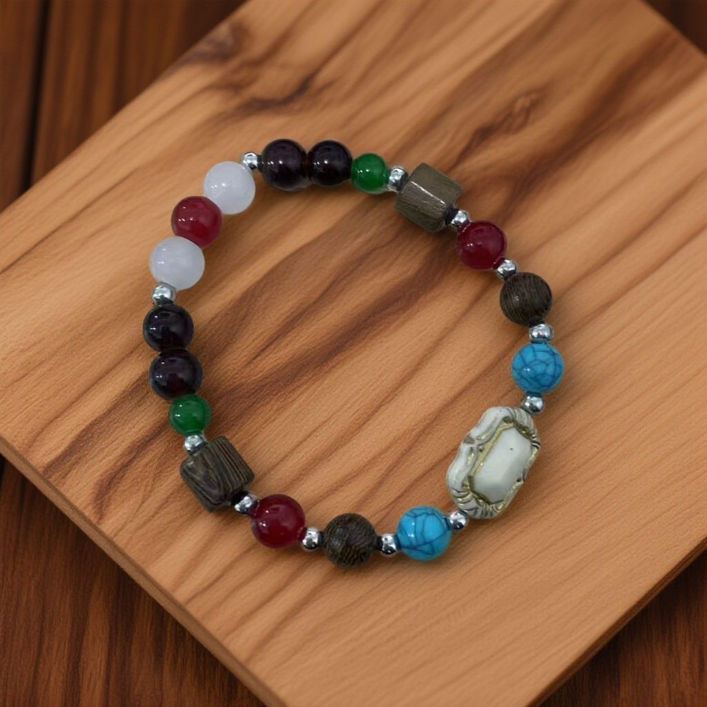 檀木单圈多配饰精品手串