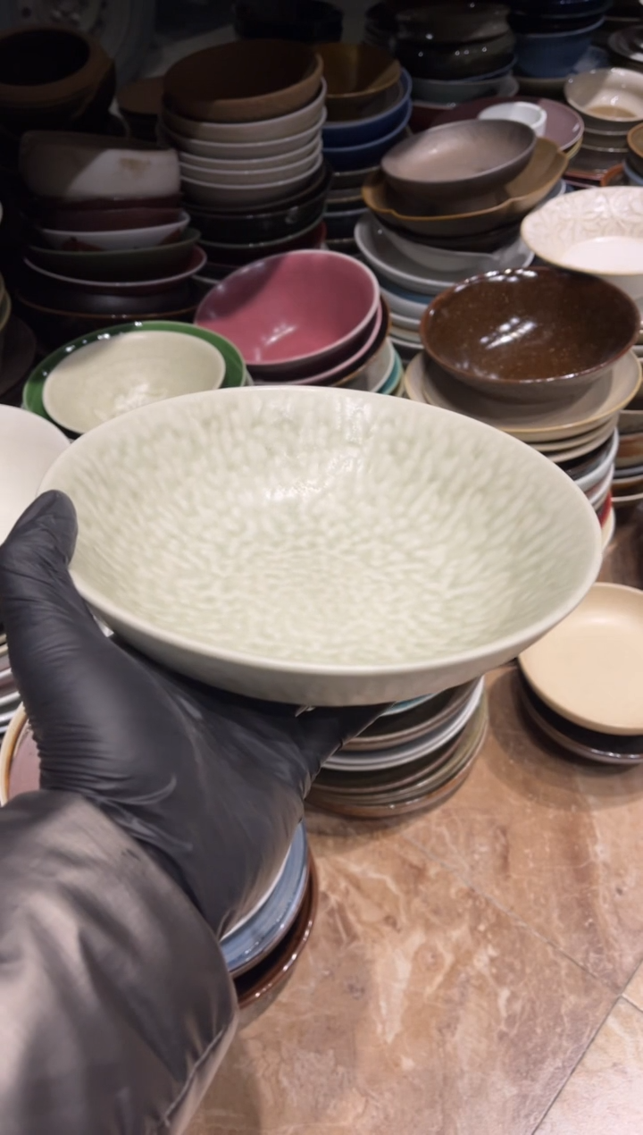 【闪购商品】瓷片8寸 茶青汤盘福利款