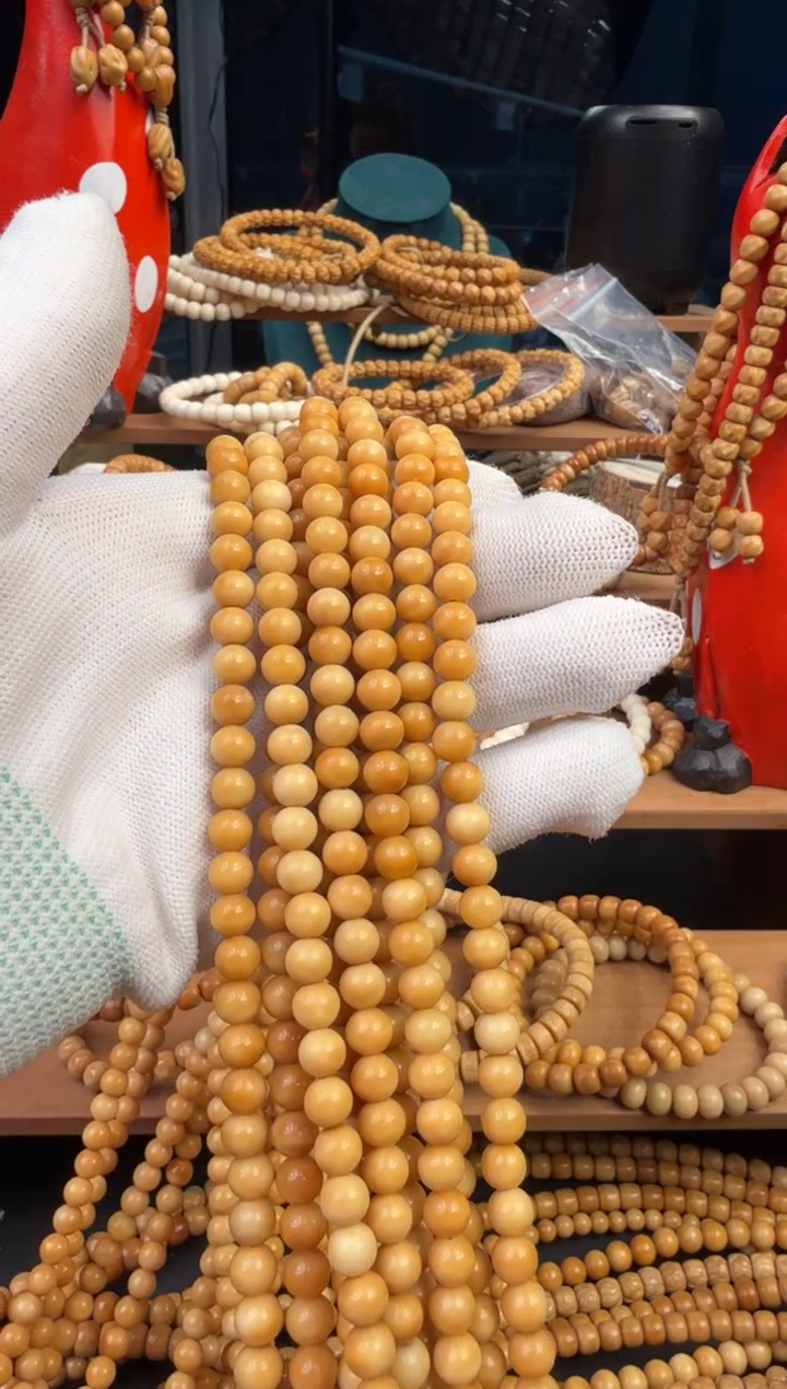 【闪购商品】菩提根/象牙果手串龙脊菩提脖挂长串圆珠卡7