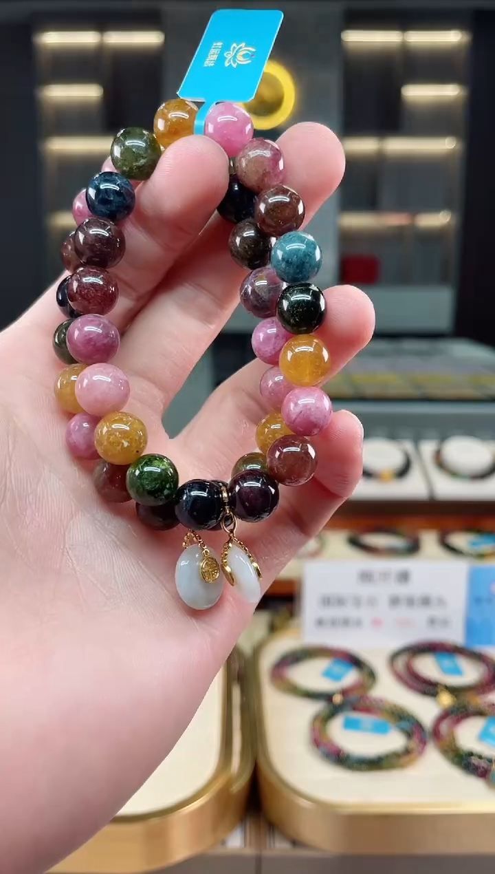 【闪购商品】碧玺单圈手串10mm+未镶嵌（多样性发一条）xion