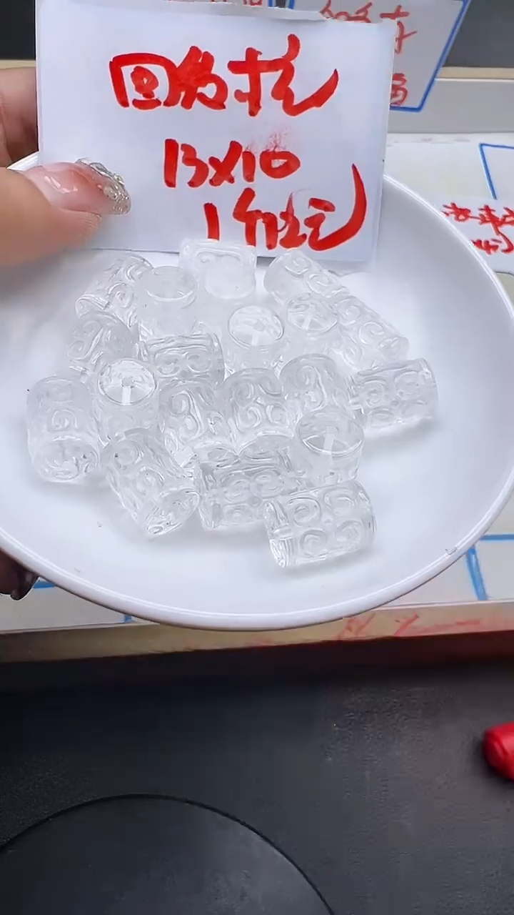 【闪购商品】水晶散珠未镶嵌回纹柱Y2067 13*10 一个