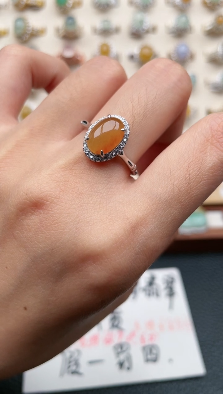 【闪购商品】翡翠戒指银S925镶嵌1111