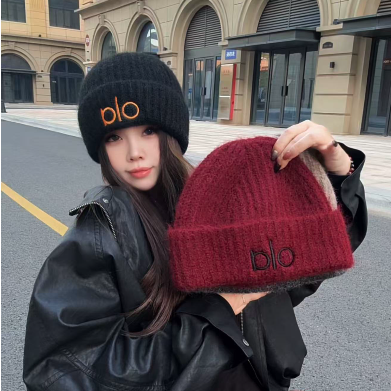 C29含羊毛针织帽女秋冬韩系风冬季帽子ins大头围针织加大加厚保暖