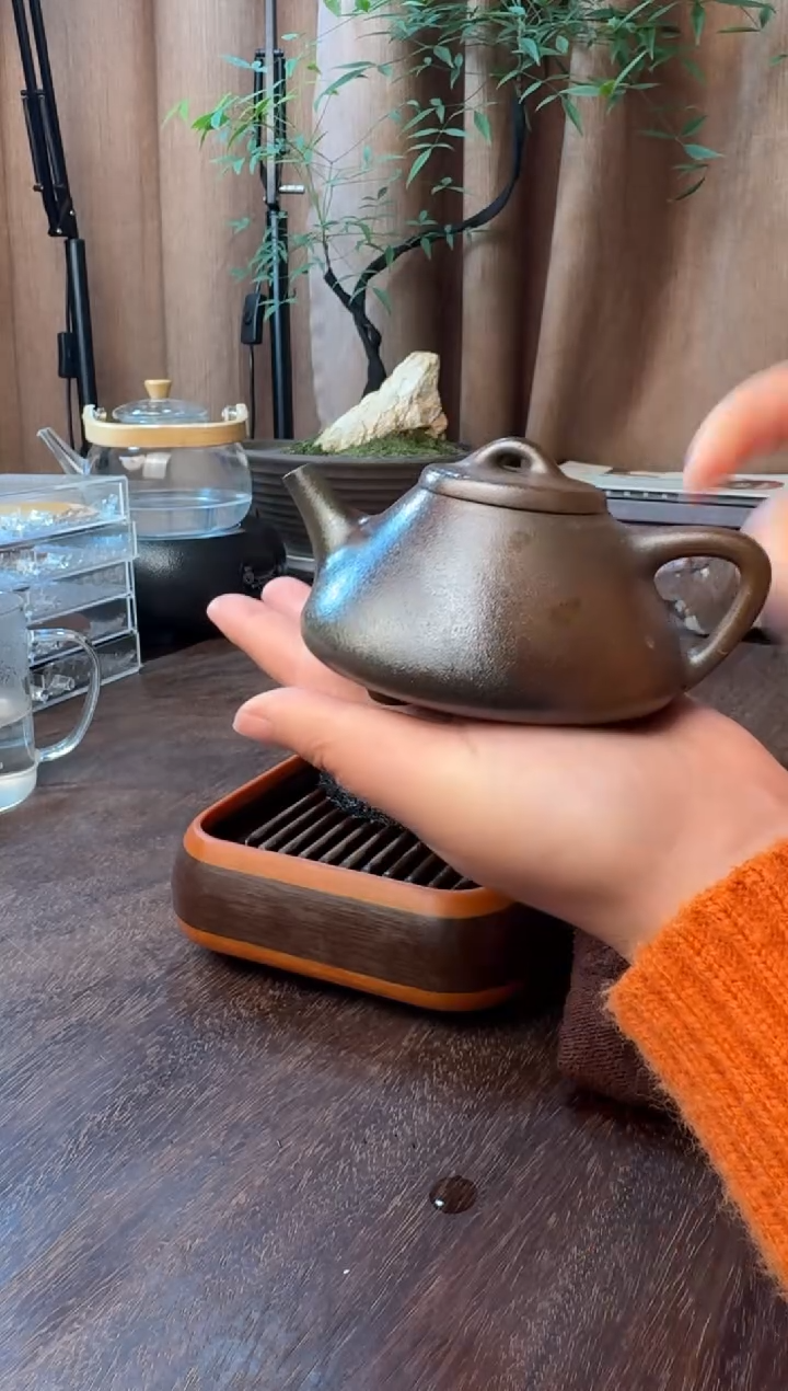 茶壶紫砂柴烧子冶石瓢--200cc--14号