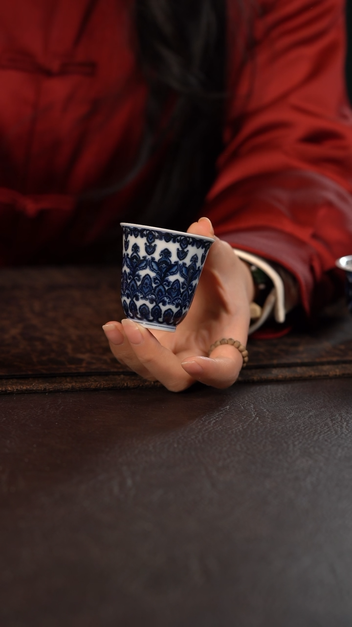 【闪购商品】杯洪印慕明蓝地星空宝相闻香杯