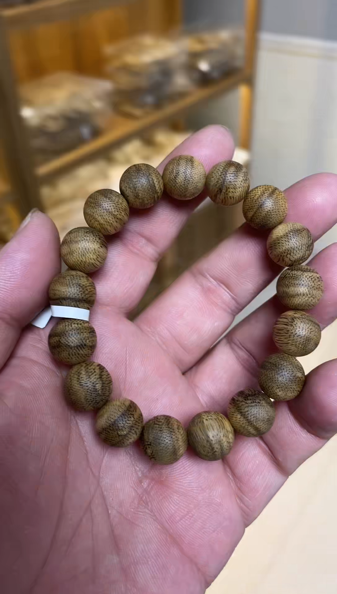 【闪购商品】沉香手串文莱圆珠单圈虎皮纹1.3多样性发其一