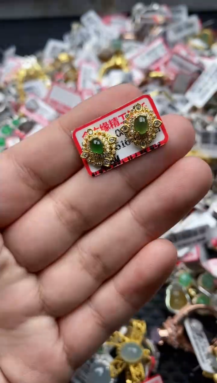 【闪购商品】翡翠戒指银S925镶嵌55555---10