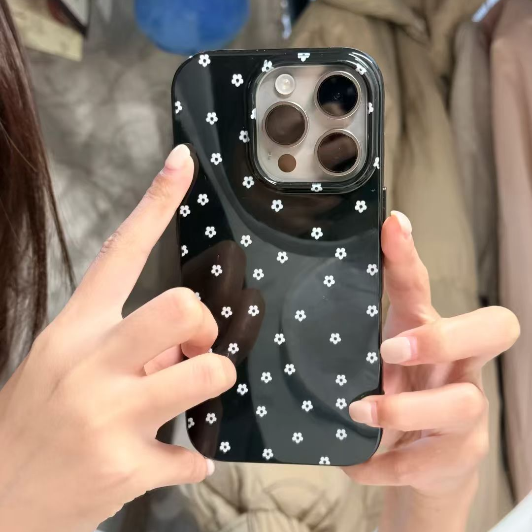 向日壳碎花适用苹果15Pro手机壳13/XSMax/xr/12女16/14p