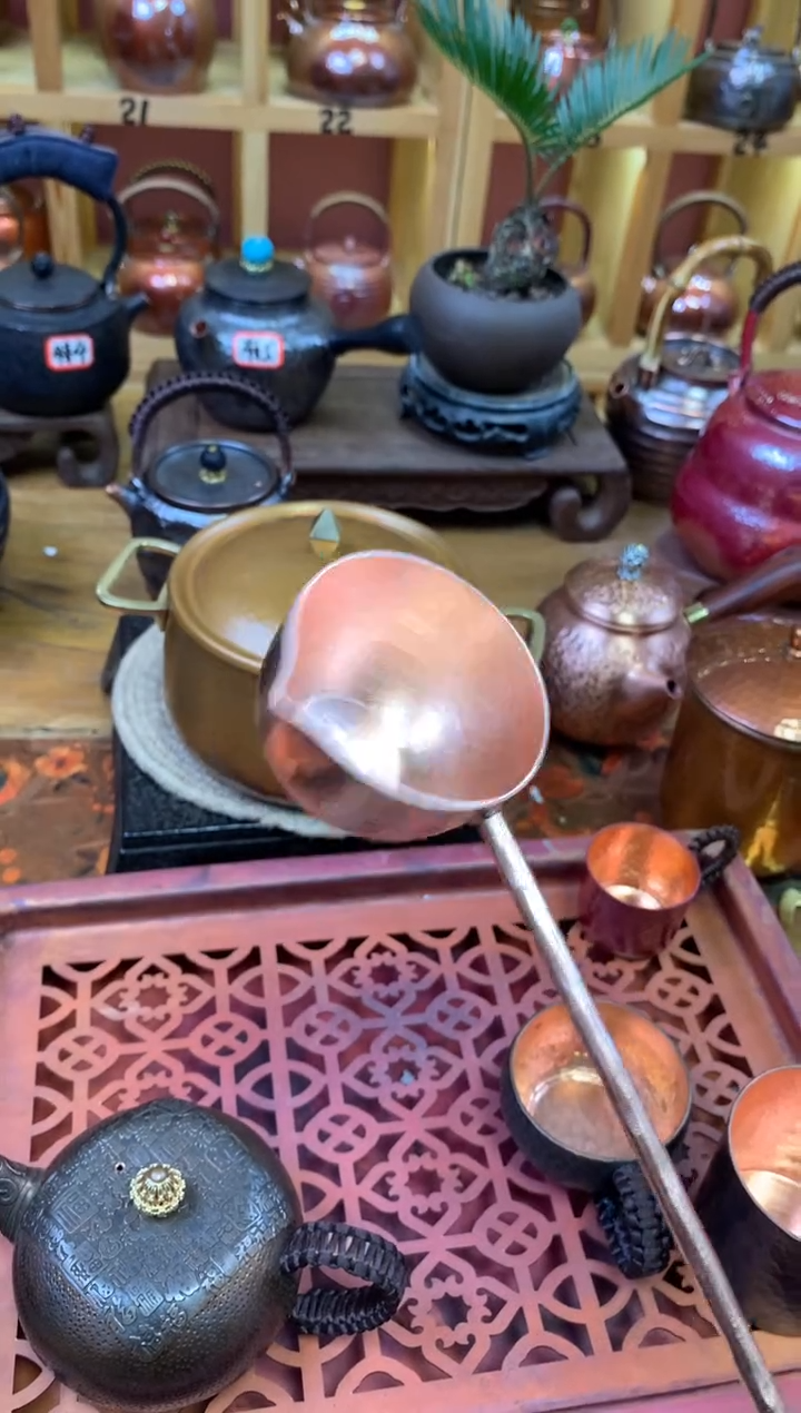 紫铜手工长柄勺子