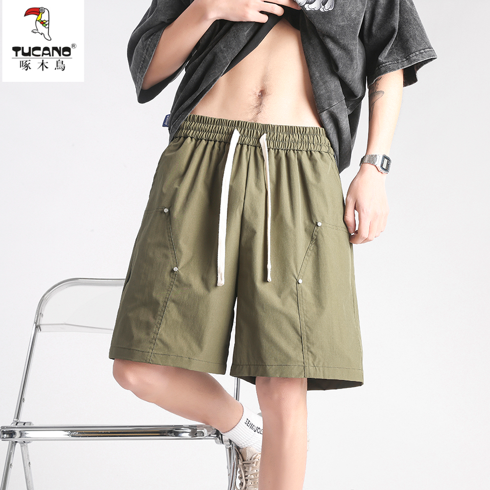 TUCANO/啄木鳥深度库存夏季裤时尚美式工装裤港风机能五分宽松
