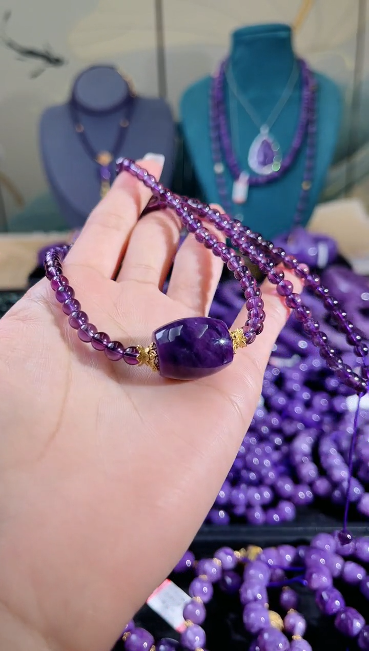 【闪购商品】查罗石（紫龙晶）项链未镶嵌.