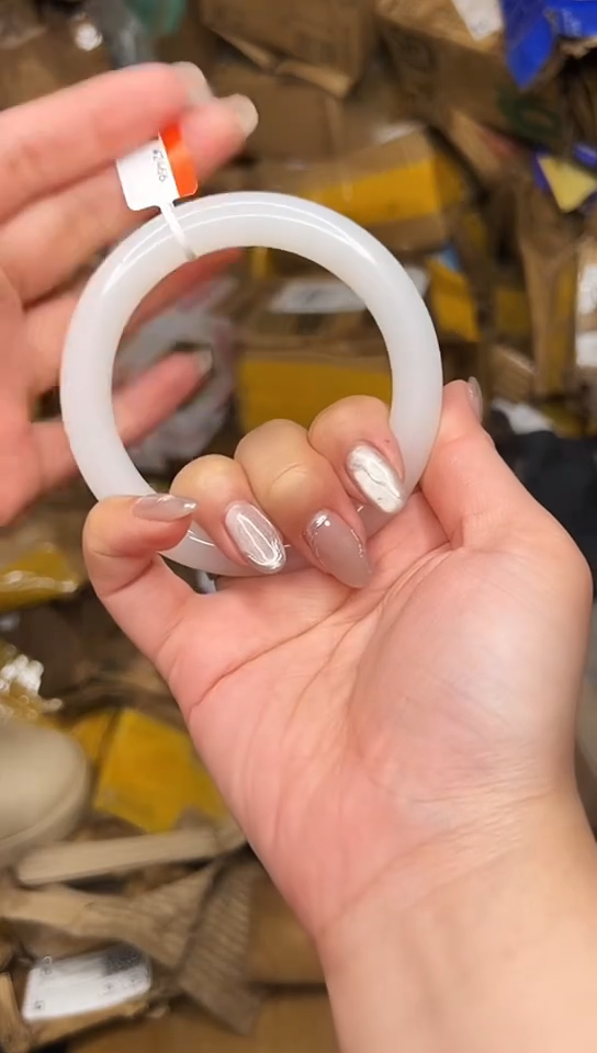 和田玉手镯未镶嵌和田白玉手镯@@YS0451