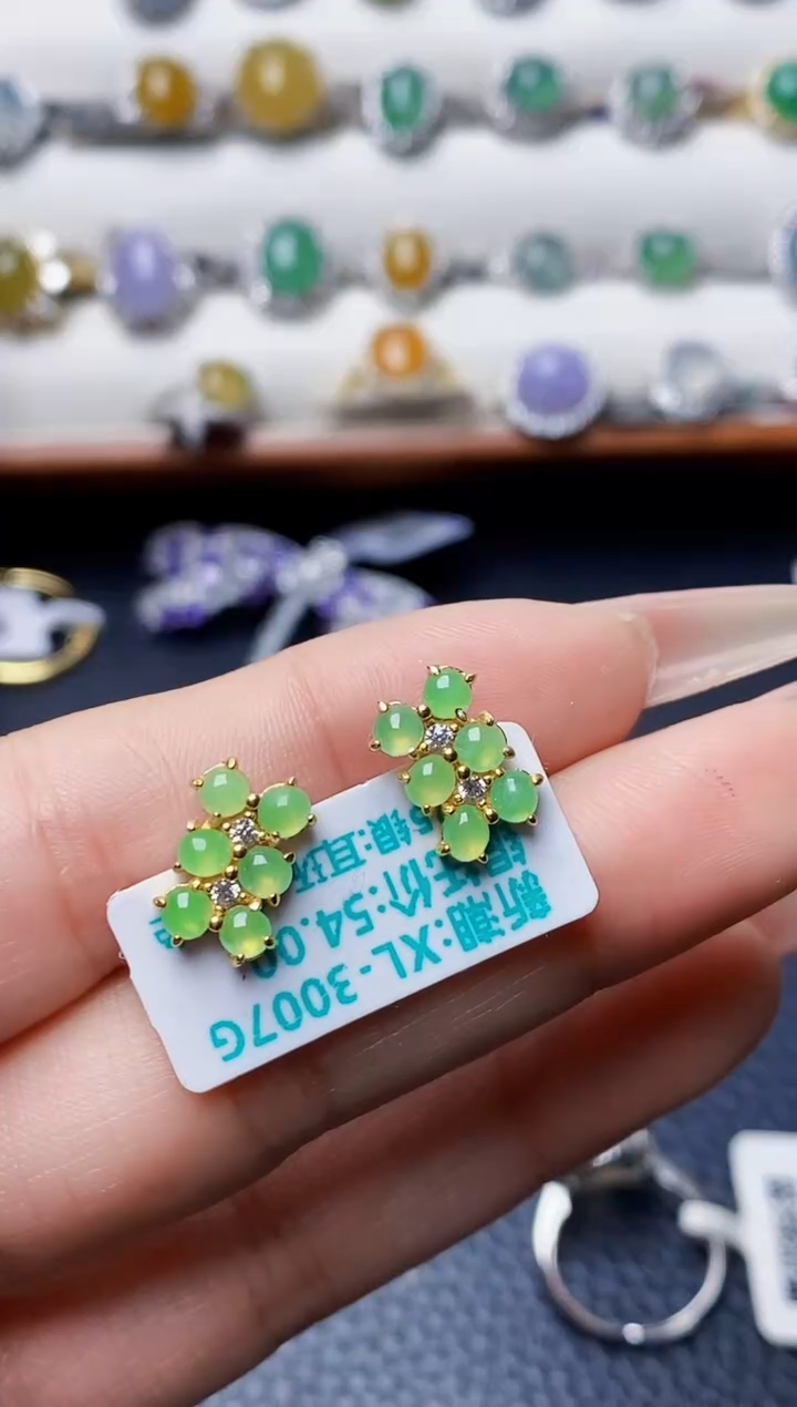 银S925镶嵌戒指翡翠1128