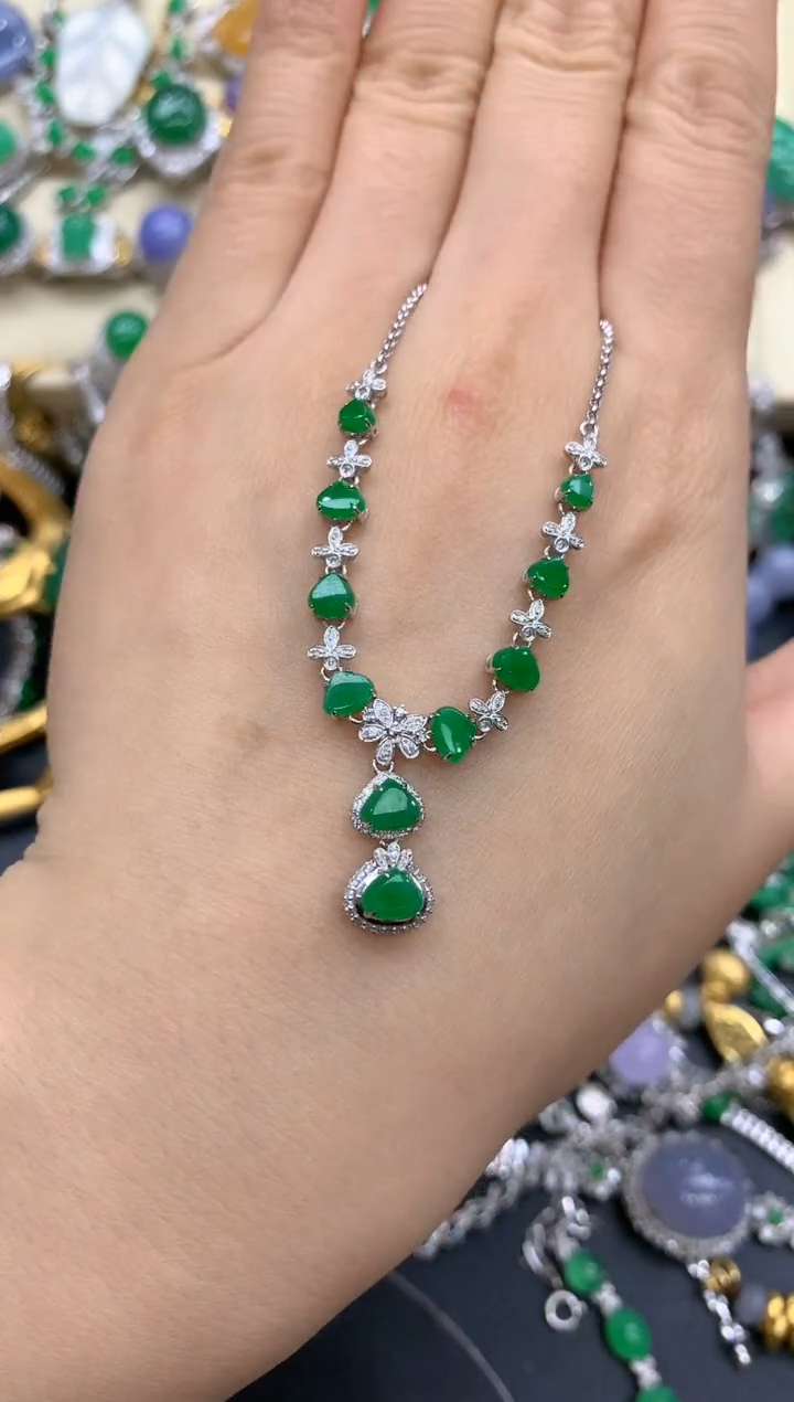 【闪购商品】翡翠颈饰18K金镶嵌411-中国好珍宝