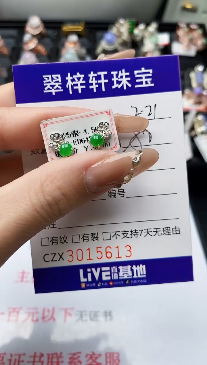 【闪购商品】翡翠戒指银S925镶嵌/5613