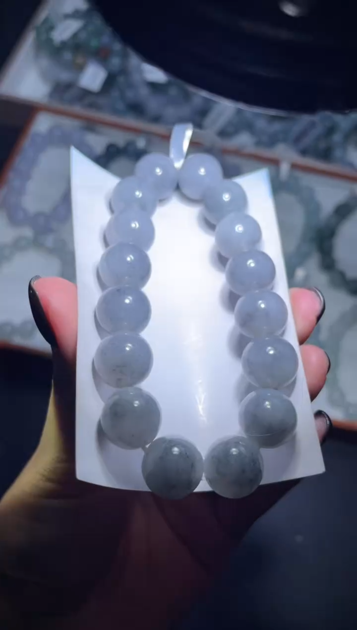 【闪购商品】定制翡翠未镶嵌天然缅甸A货翡翠手串22