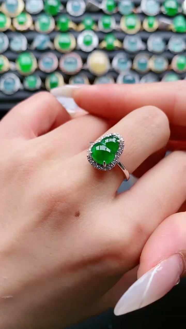 【闪购商品】翡翠戒指银S925镶嵌111111111111
