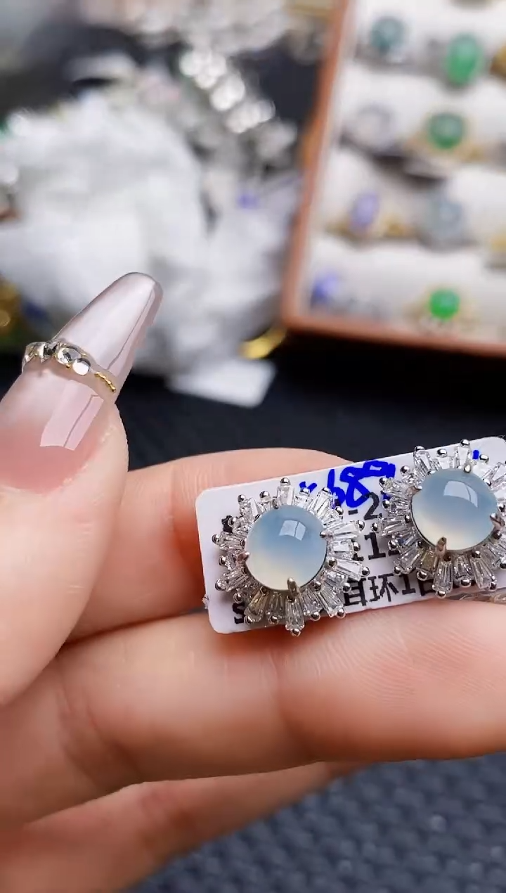 银S925镶嵌戒指翡翠6804