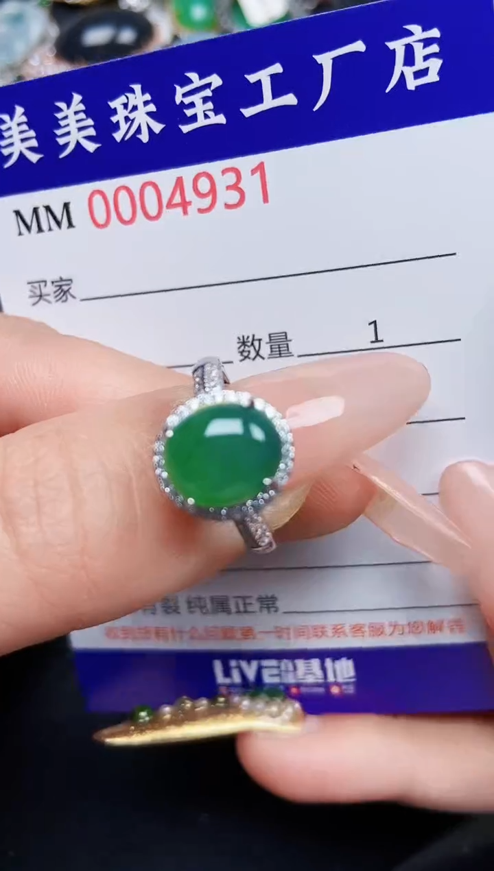 【闪购商品】翡翠颈饰银S925镶嵌4931