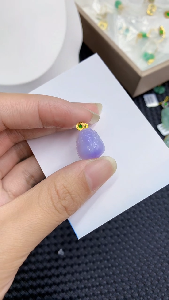 【闪购商品】翡翠颈饰18K金镶嵌            8