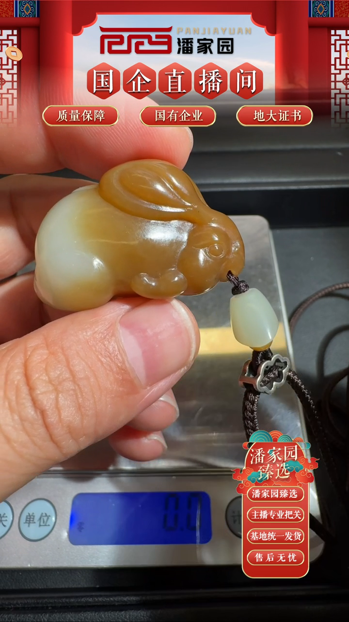 颈饰未镶嵌和田玉SYN-0830-68-和田玉-.且末糖突飞猛进挂件