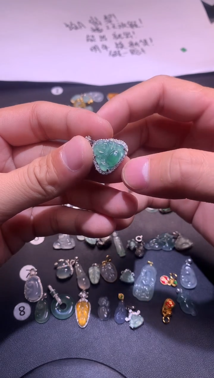 【闪购商品】翡翠吊坠(不含链)银S925镶嵌1