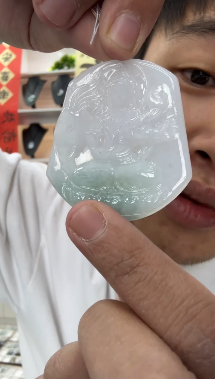 【闪购商品】翡翠颈饰未镶嵌天然翡翠A货孤品一件