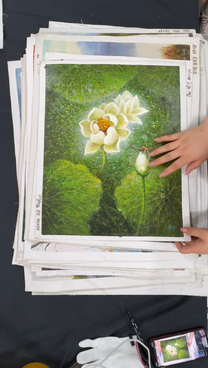 油画【新品含装裱】朝鲜画家原创手绘油画作品