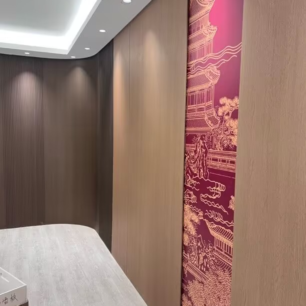 双母槽包覆墙板配套同色内工字，圆弧，收口条，格栅，可做门墙柜同色
