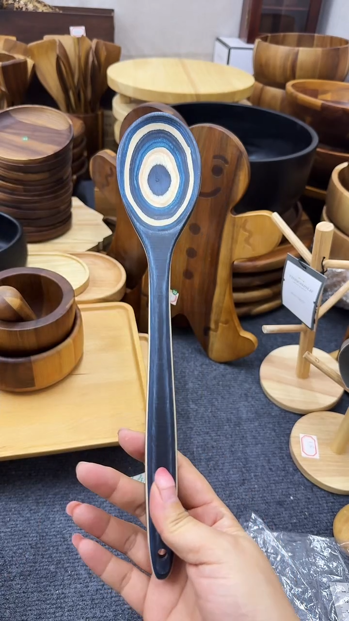 彩木汤勺搅拌勺实木勺