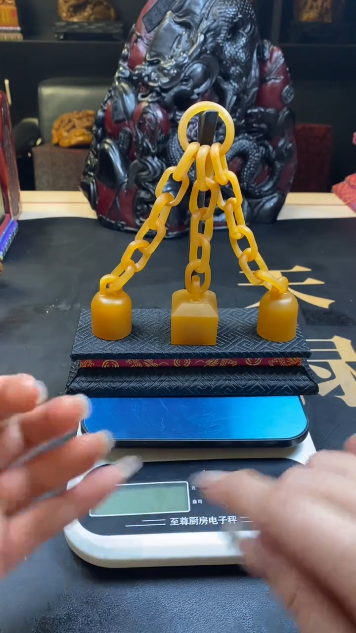 【闪购商品】寿山石印石田黄三连章