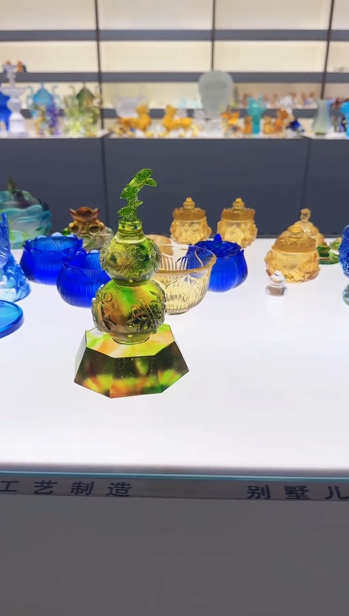 手工艺品琉璃梅**萍八卦葫芦