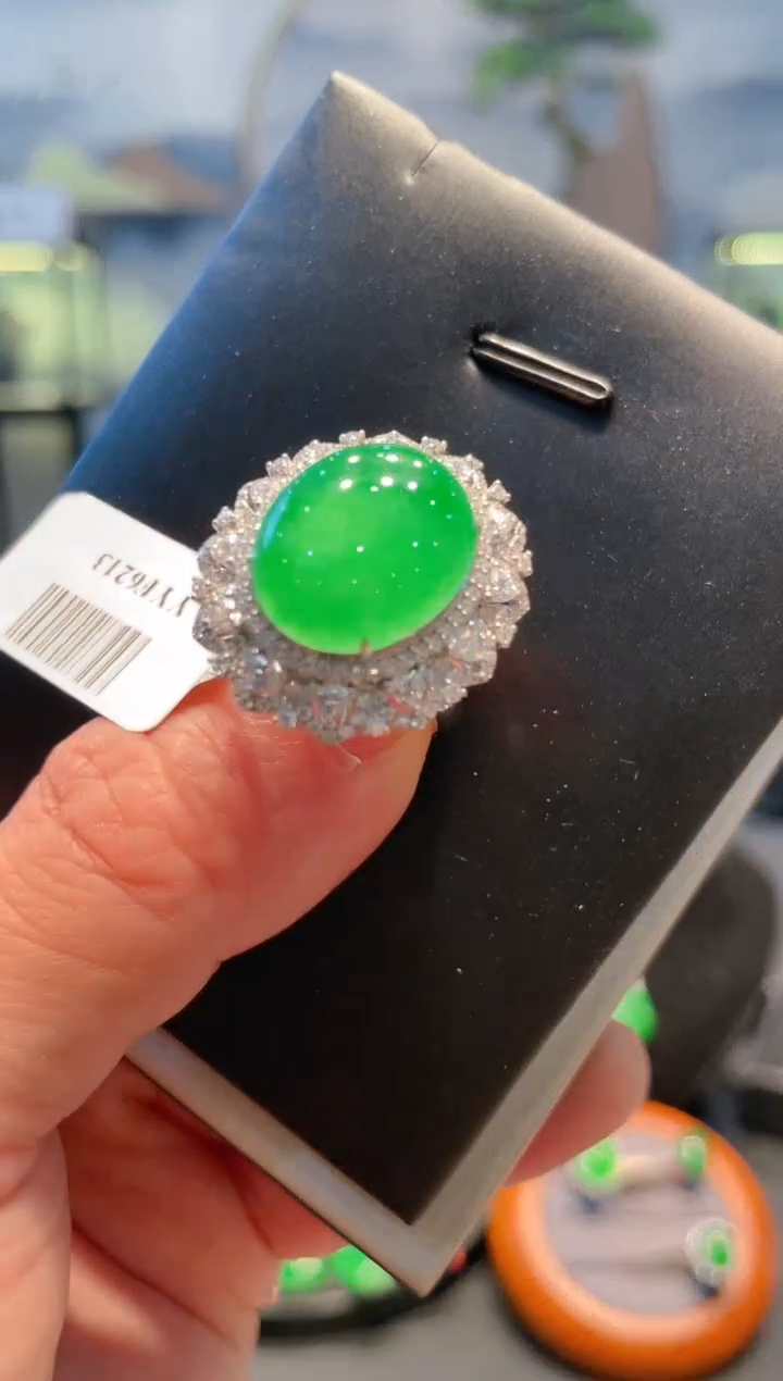 【闪购商品】翡翠颈饰18K金镶嵌A37两用天然A货翡翠