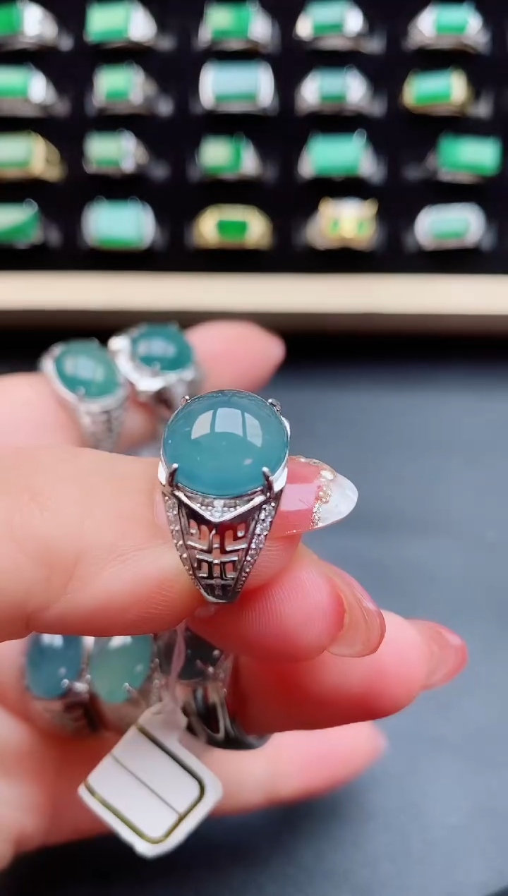 【闪购商品】翡翠戒指银S925镶嵌21212