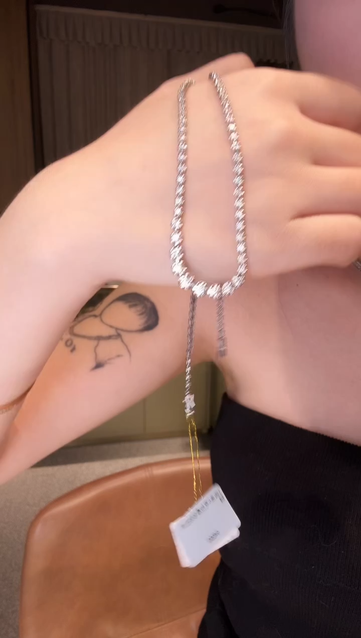 铂Pt950镶嵌项链钻石3克拉