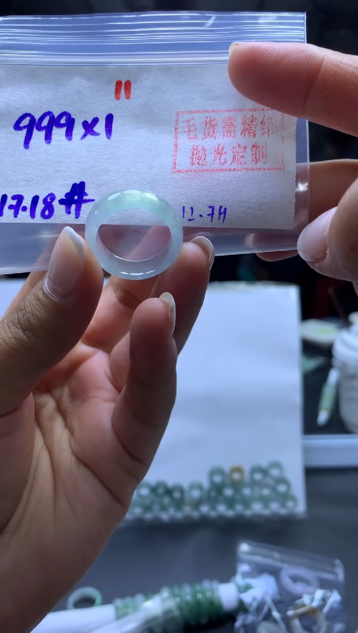 未镶嵌定制翡翠戒圈#999元-毛货需精细抛光