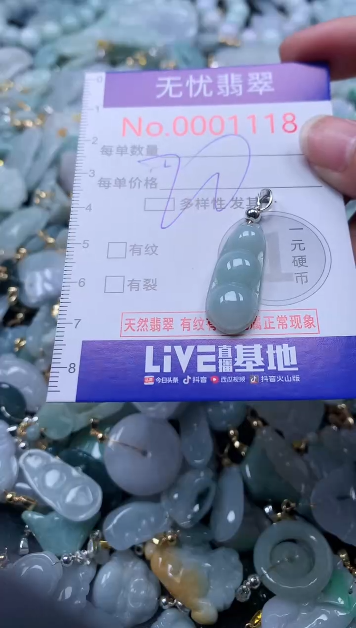 翡翠未镶嵌吊坠(不含链)1118