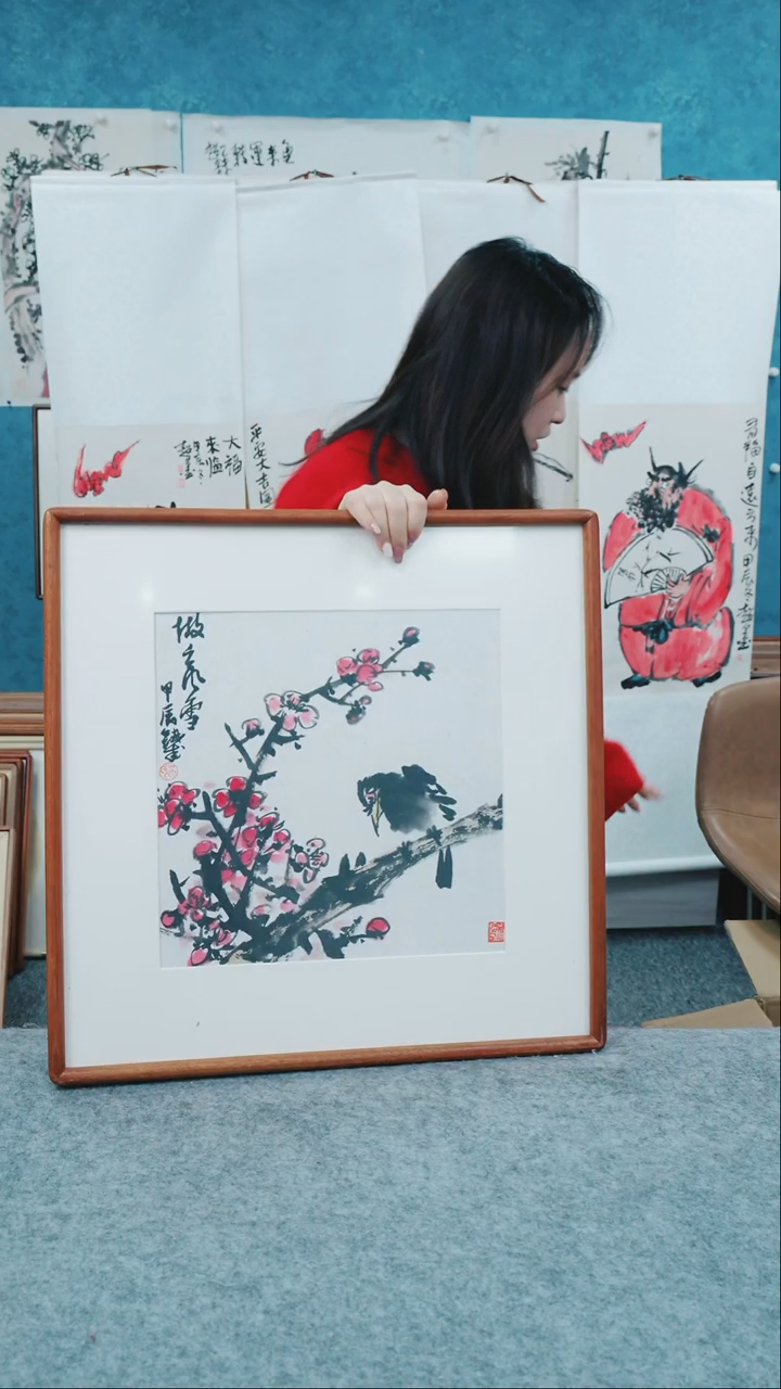 【闪购商品】国画50*50本土老师花鸟