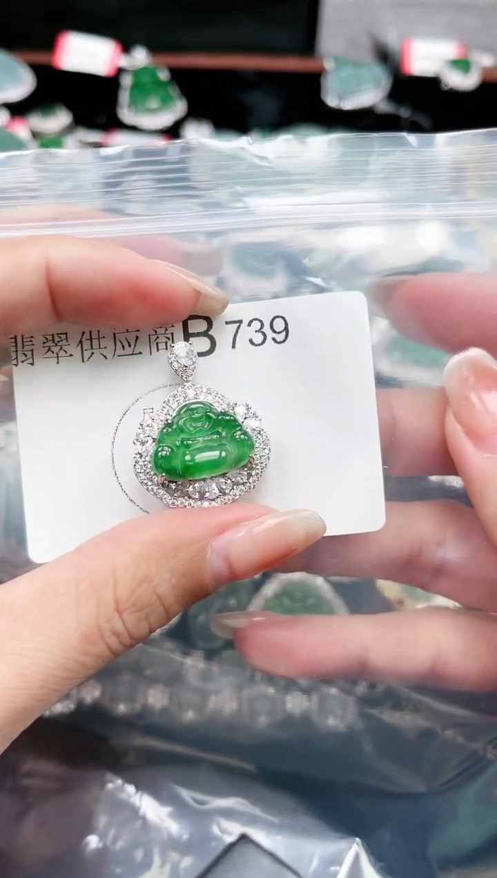 【闪购商品】翡翠颈饰未镶嵌739赠皮绳