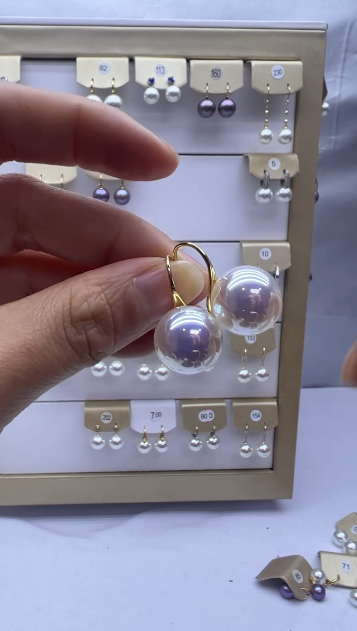 银S925镶嵌耳饰淡水珍珠g