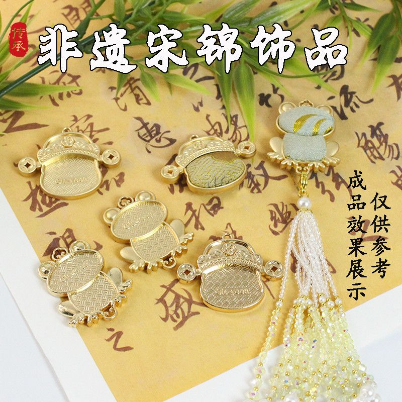 合金吊坠 青蛙 财神帽吊坠