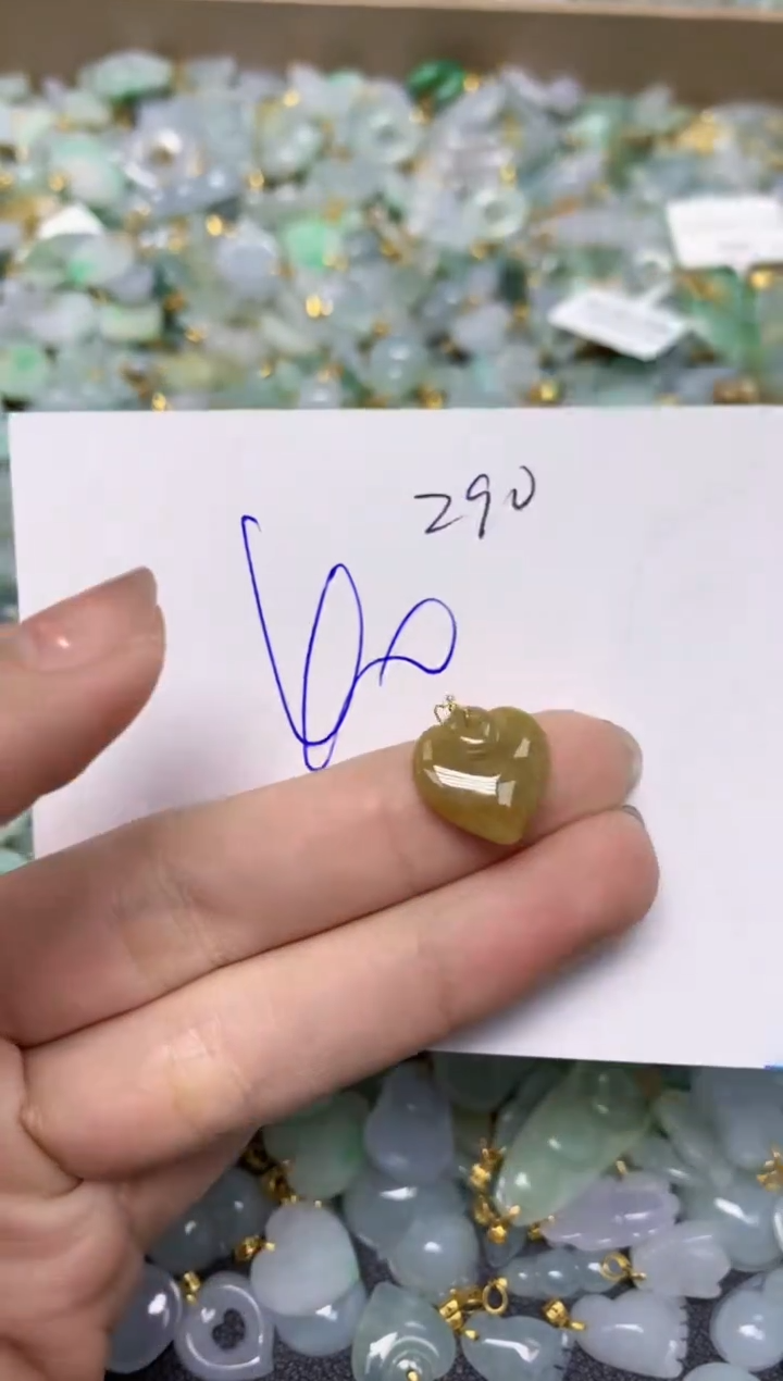 【闪购商品】翡翠颈饰18K金镶嵌天然翡翠A货