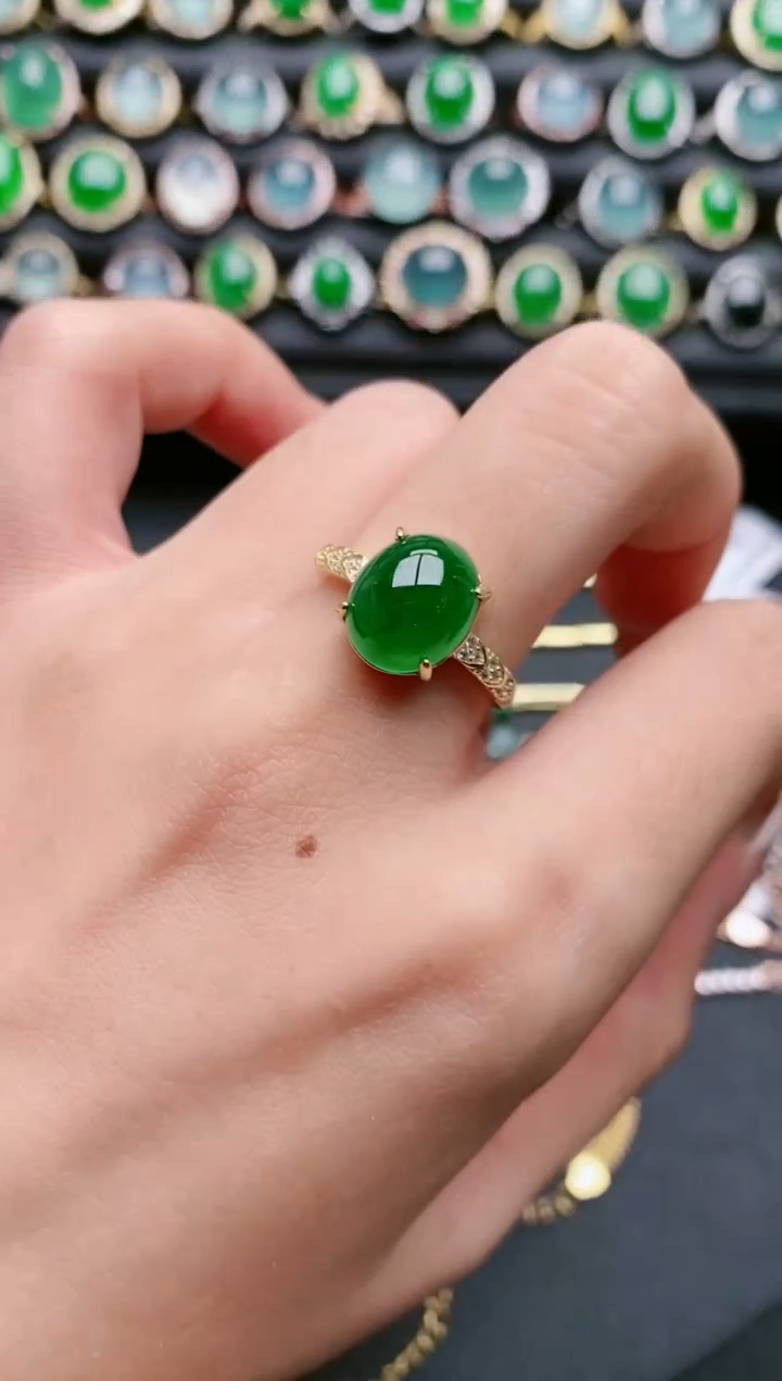 【闪购商品】翡翠戒指银S925镶嵌11111